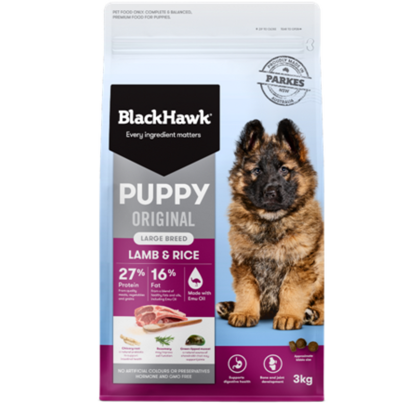 Black Hawk Dry Dog Food Original Puppy Large Breed Lamb & Rice 3kg