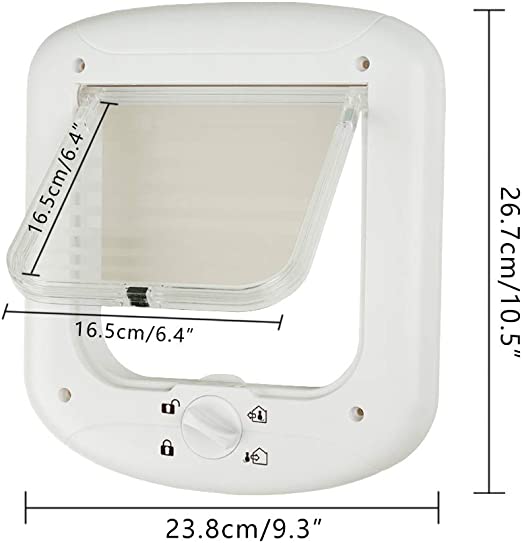 PaWise Cat Door 4 Way 23.8x26.7cm