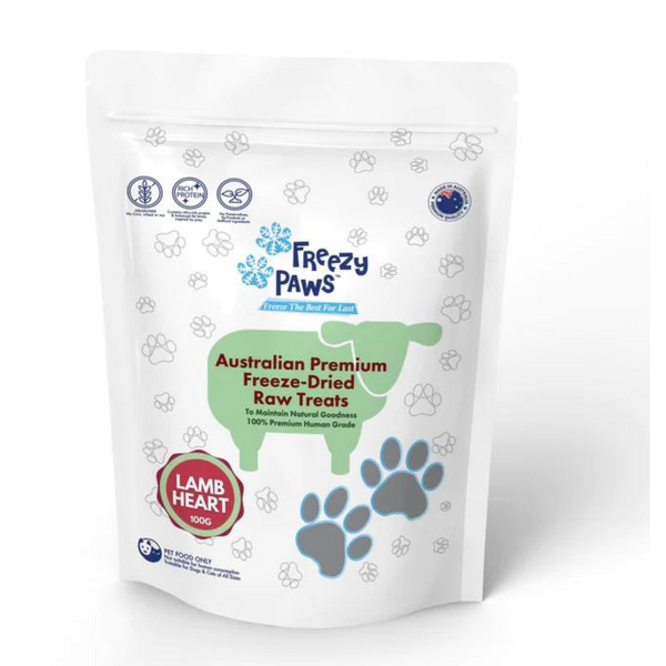 Freezy Paws Freeze Dried Lamb Heart Treats 100g