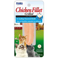 Inaba Grilled Chicken Fillet in Scallop Flavoured Broth, front of the single-fillet 25g pack