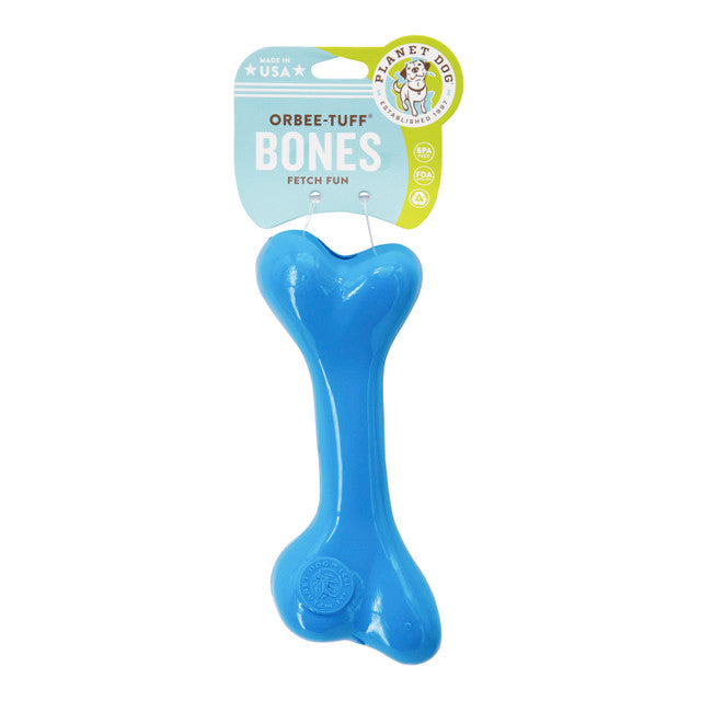 Planet Dog Orbee-Tuff Bone Dog Chew Toy Blue