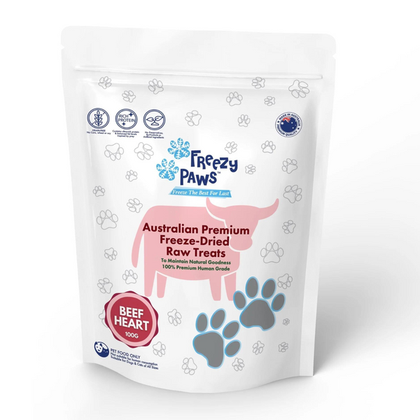 Freezy Paws Freeze Dried Beef Heart Treats 100g