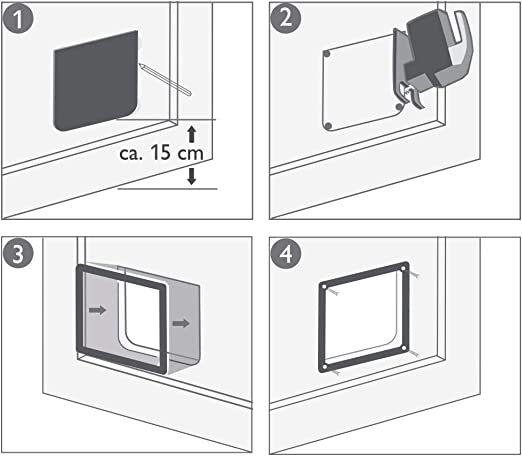 PaWise Cat Door 4 Way 05