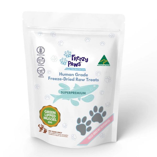 Freezy Paws Freeze Dried Green Lipped Mussels Treats 50g