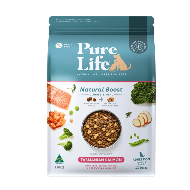 Pure Life Natural Boost Dry Dog Food Adult Tasmanian Salmon