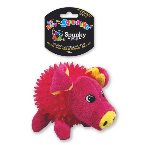 Spunky Pup Dog Toy Lil Bitty Squeaker Pig