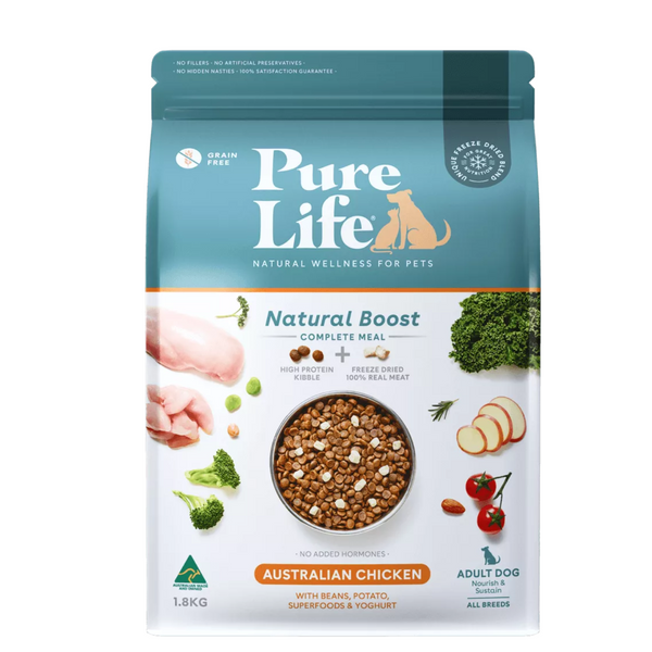 Pure Life Natural Boost Dry Dog Food Adult Australian Chicken