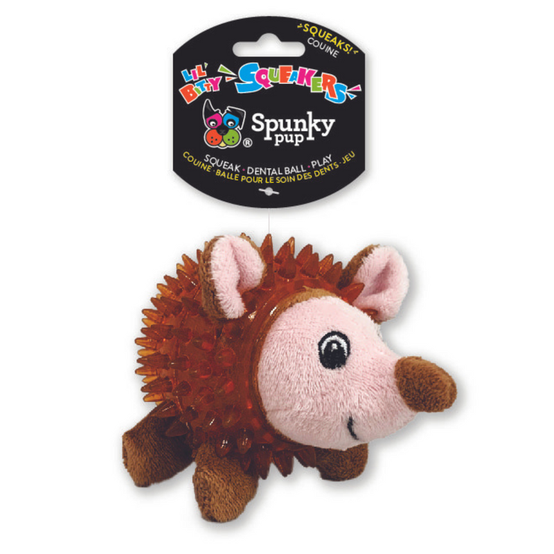 Spunky Pup Dog Toy Lil Bitty Squeaker Hedgedog