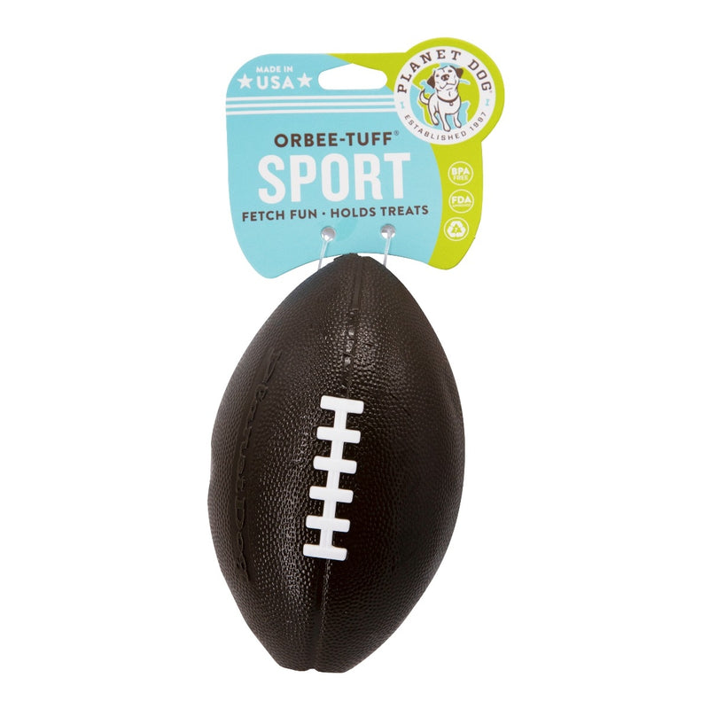 Planet Dog Orbee-Tuff Football Treat-Dispensing Dog Chew Toy