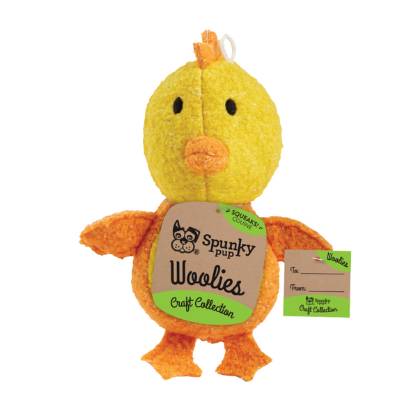 Spunky Pup Dog Toy Mini Woolies Chicken