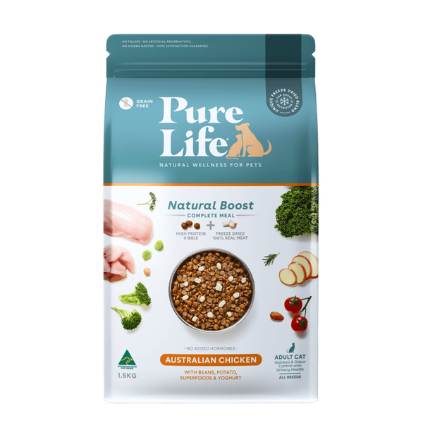 Pure Life Natural Boost Dry Cat Food Adult Australian Chicken