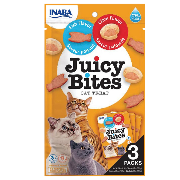 Inaba Cat Treat Juicy Bites Fish & Clam 01