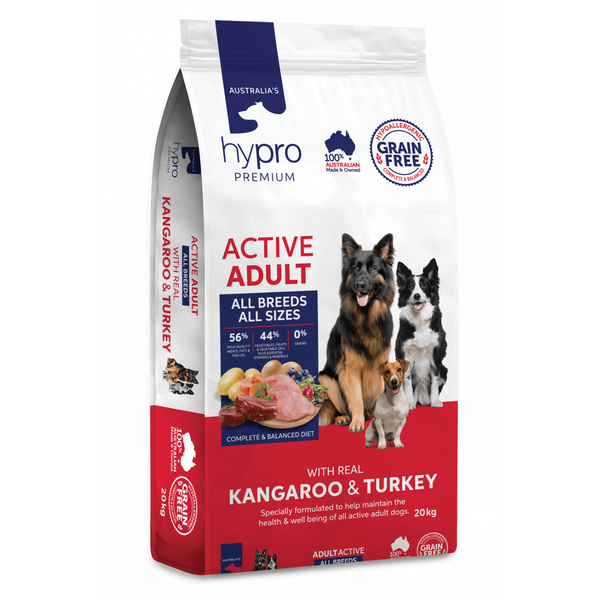 Hypro Premium Dry Dog Food Working Dog Kangaroo & Turkey 20kg