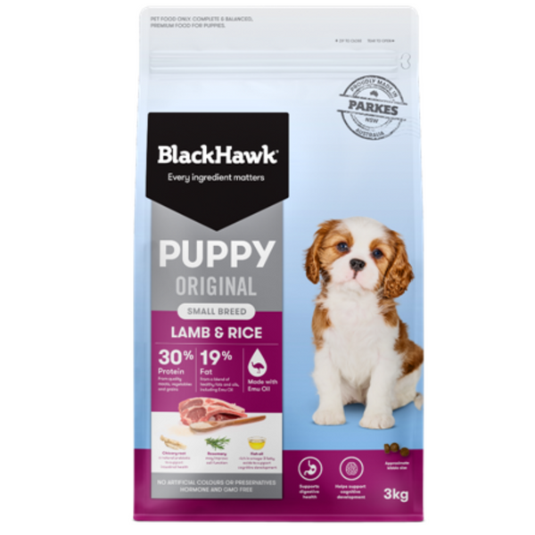 Black Hawk Dry Dog Food Original Puppy Small Breed Lamb & Rice 3kg