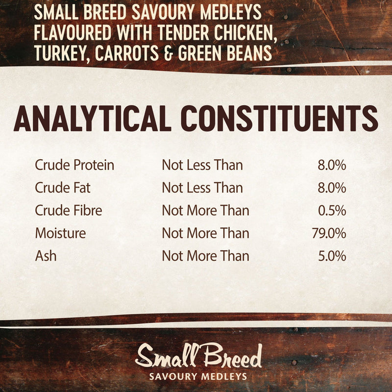 Wellness Core Wet Dog Food Small Breed Savoury Medleys Tender Chicken, Turkey, Carrots & Green Beans