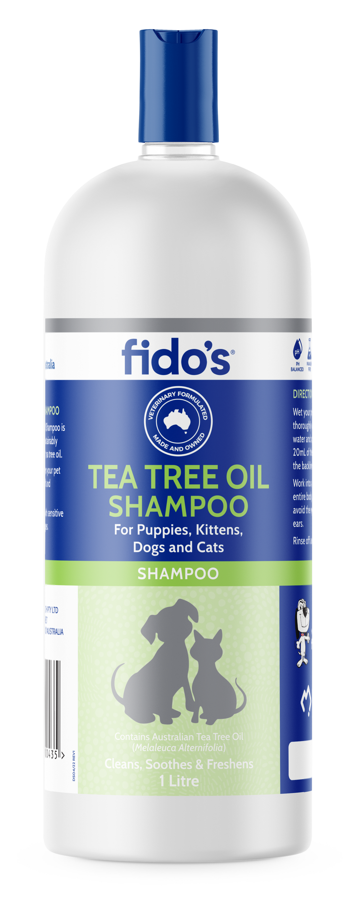 Fido's Tea Tree Oil Shampoo 1 L bottle, front of pack