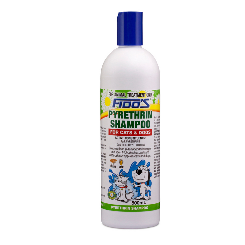 Fido's Pyrethrin Shampoo for Dogs & Cats 500ml