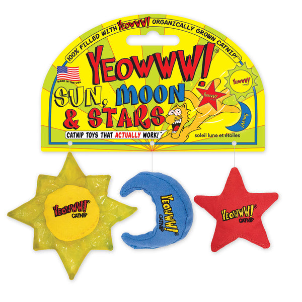 Yeowww! Catnip Cat Toys - Sun Moon and Stars 01