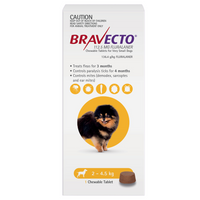 Bravecto Dog Chew Yellow flea and tick chew for dogs 2-4.5kg - product photo 1