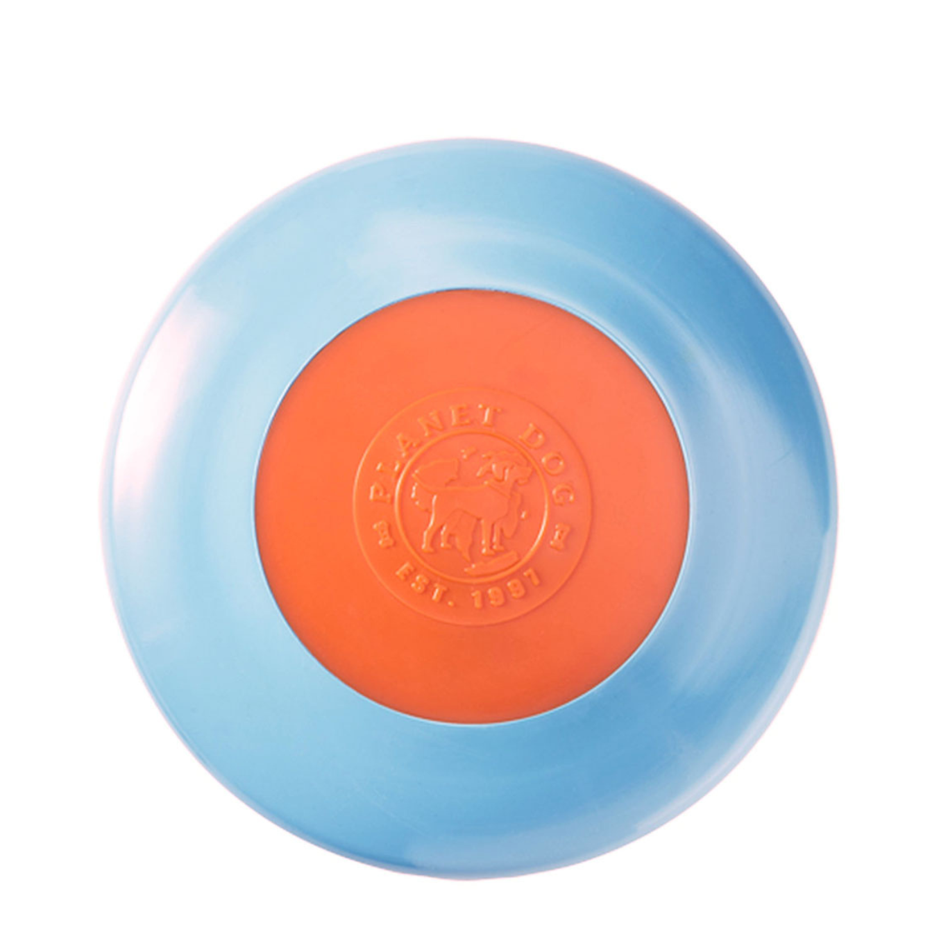 Planet Dog Orbee-Tuff Zoom Flyer Disc Dog Fetch Toy Blue & Orange