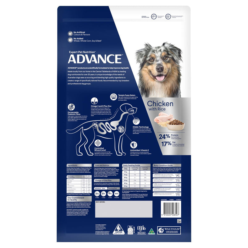 ADVANCE Medium Adult Dry Dog Food Chicken with Rice