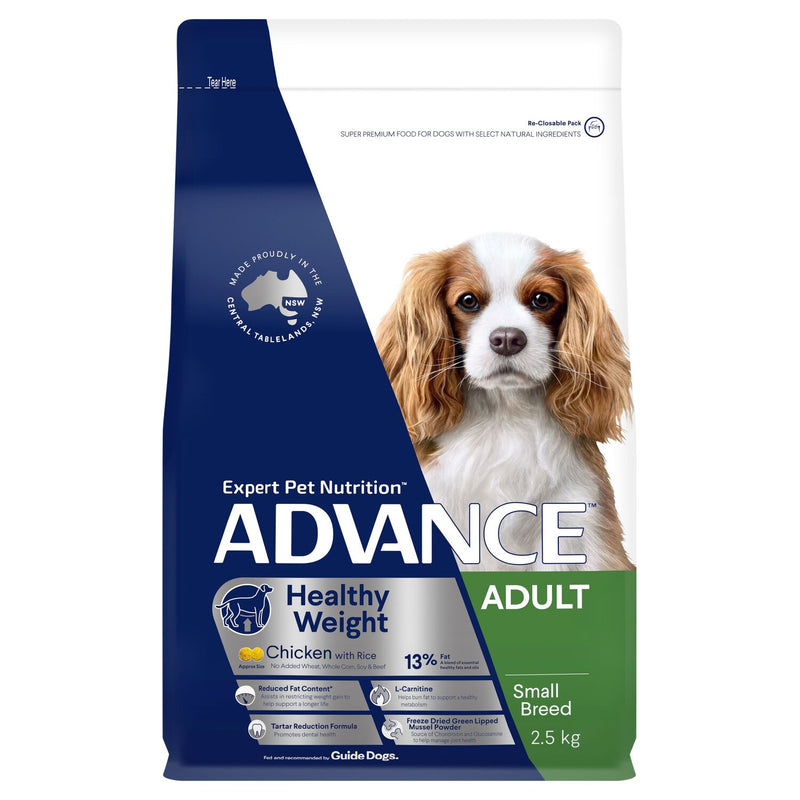 ADVANCE Healthy Weight Small Adult Dry Dog Food Chicken with Rice