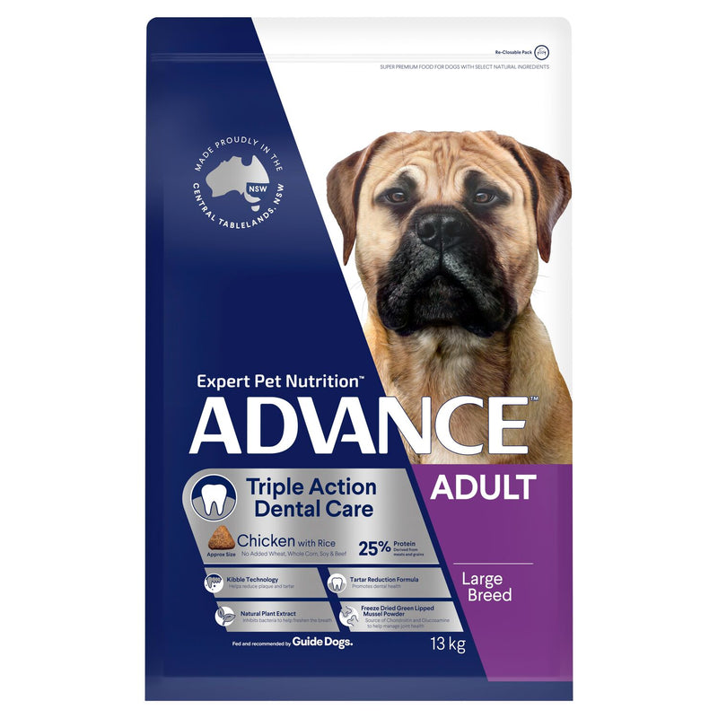 ADVANCE Triple Action Dental Care Large Adult Dry Dog Food Chicken with Rice
