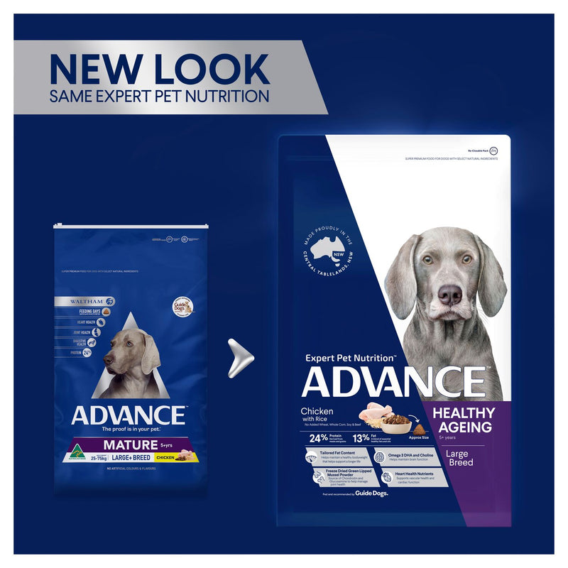 ADVANCE Large Healthy Ageing Dry Dog Food Chicken with Rice
