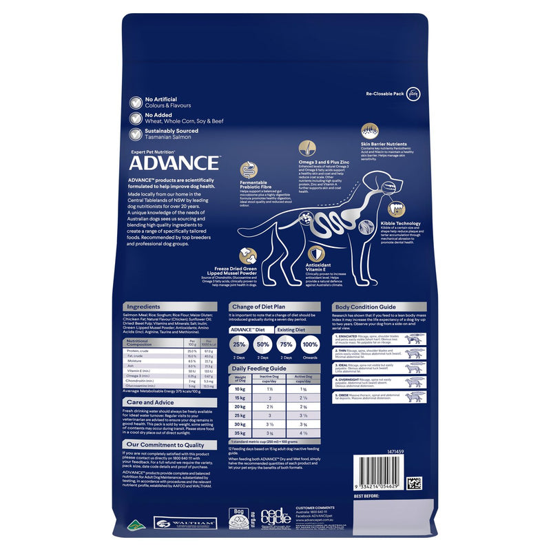 ADVANCE Medium Terriers Dry Dog Food Ocean Fish with Rice