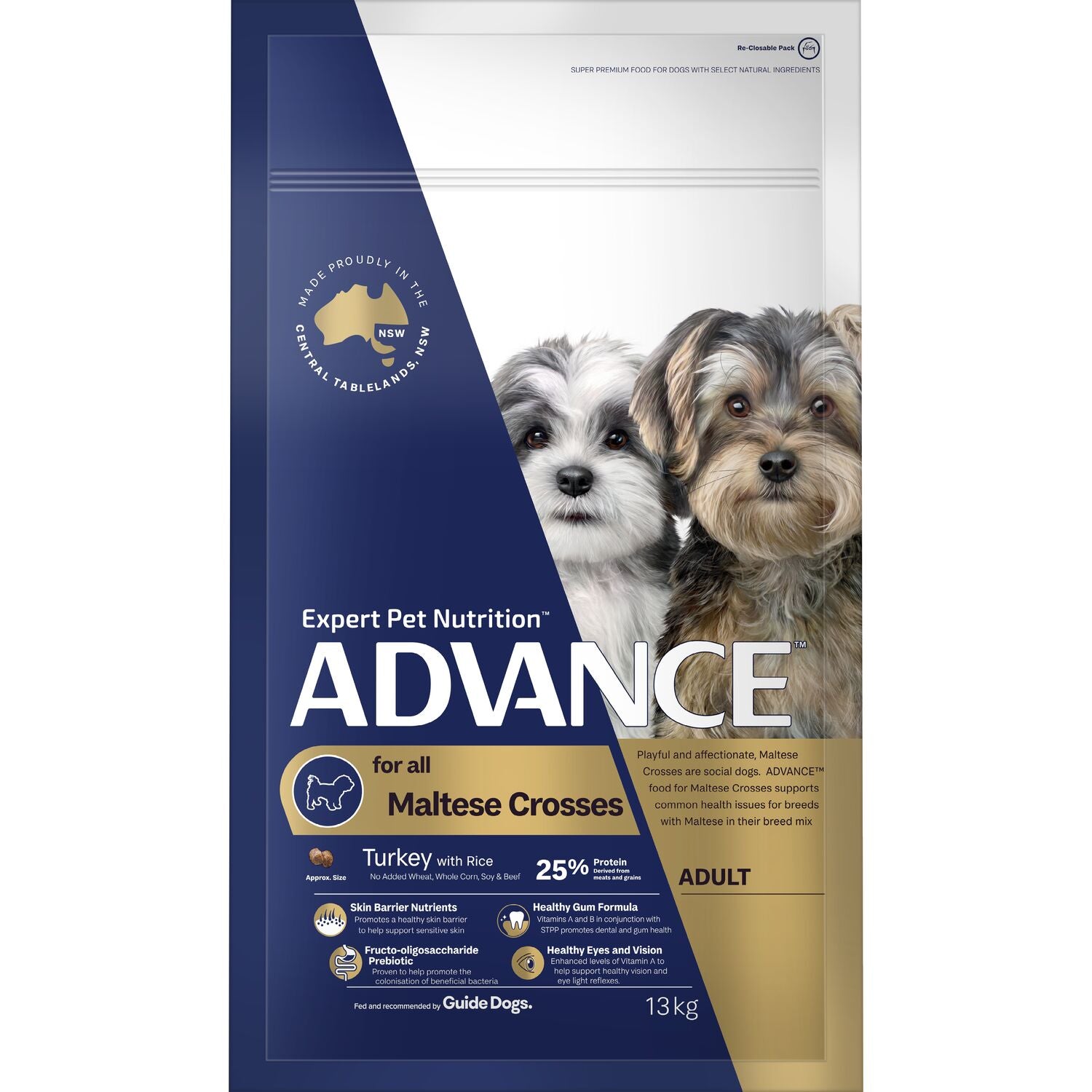 ADVANCE Adult Dry Dog Food Maltese Crosses Turkey with Rice