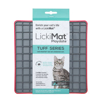 LickiMat Cat Playdate Tuff Series lick mat in Red