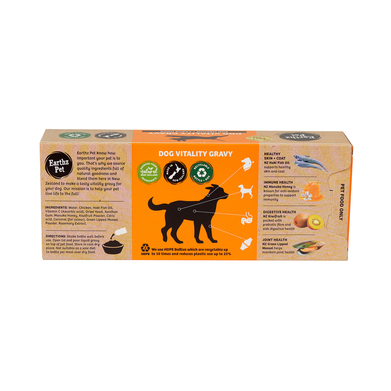 Earthz Pet Dog Vitality Gravy for Medium & Large Dogs Free Range Chicken 01