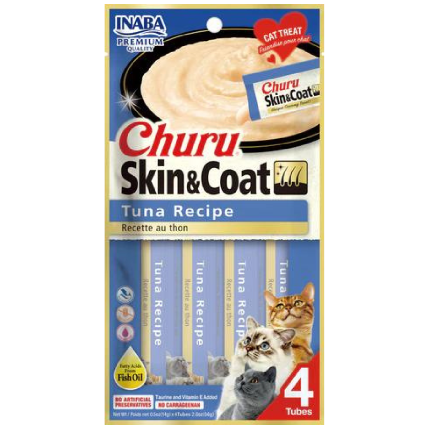 Inaba Cat Treat Churu Puree Skin & Coat Tuna 01