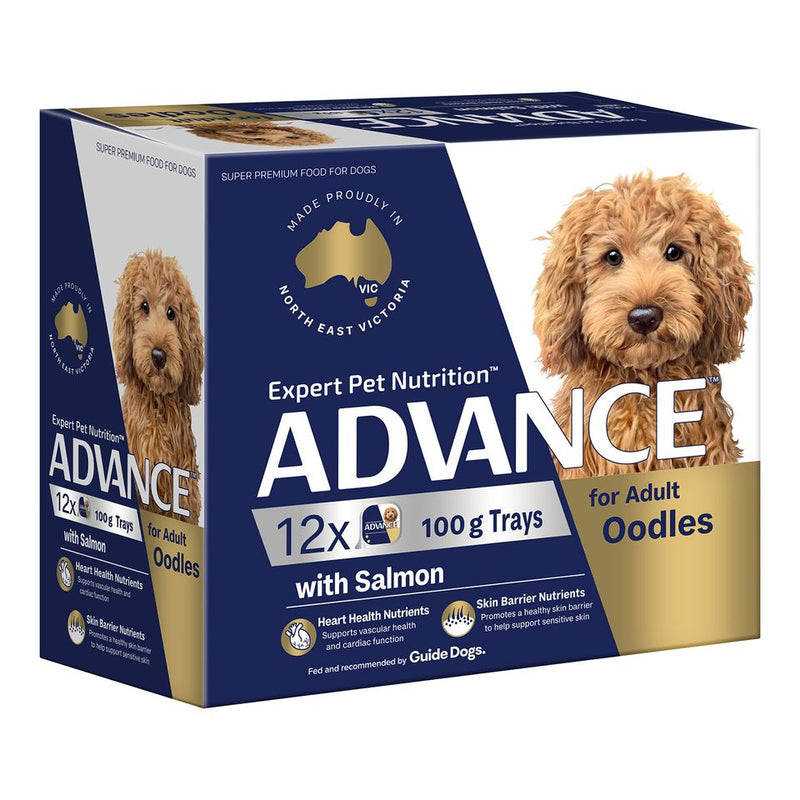 ADVANCE Adult Single Serve Wet Dog Food Trays Oodles with Salmon