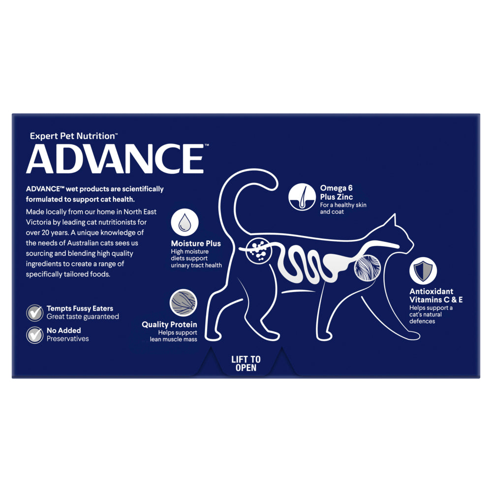 ADVANCE Adult Wet Cat Food Chicken & Salmon Medley 7x85g Trays 02
