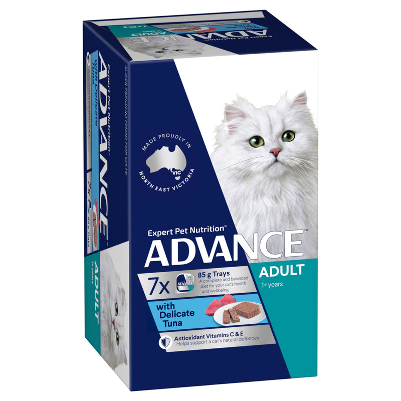 ADVANCE Adult Wet Cat Food with Delicate Tuna 7x85g Trays 01