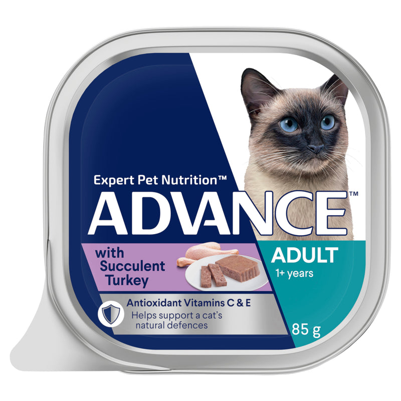 ADVANCE Adult Wet Cat Food with Succulent Turkey 7x85g Trays 08
