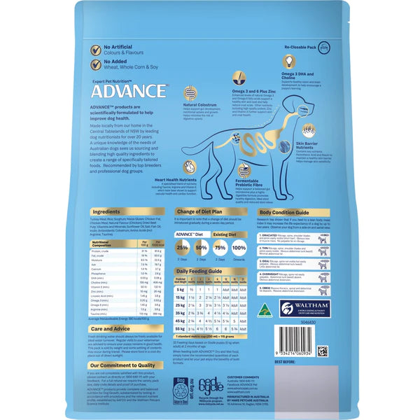 ADVANCE Dry Dog Food Puppy Oodles Turkey with Rice