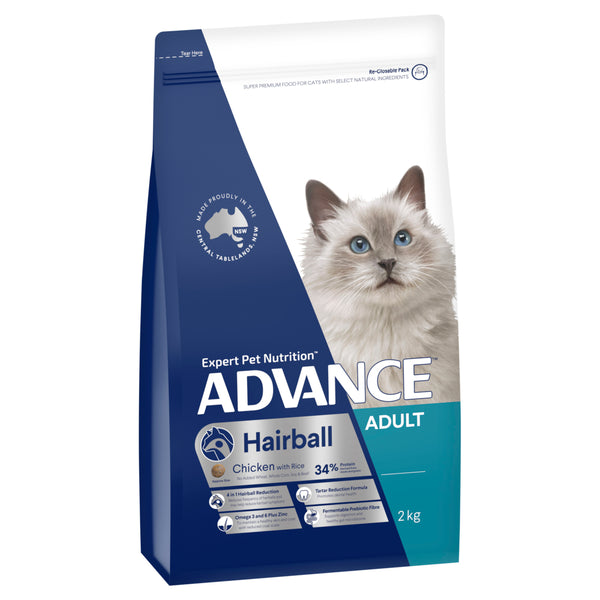 ADVANCE Hairball Adult Dry Cat Food Chicken with Rice 01