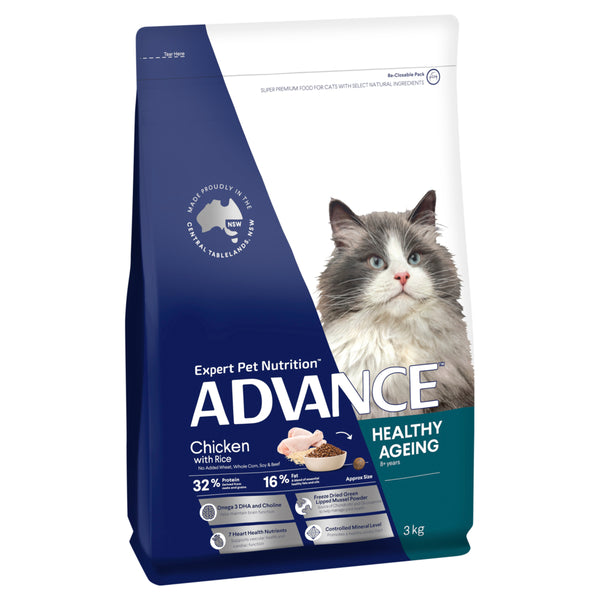 ADVANCE Healthy Ageing Adult Dry Cat Food Chicken with Rice 01