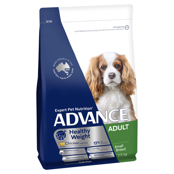 ADVANCE Healthy Weight Small Adult Dry Dog Food Chicken with Rice 01