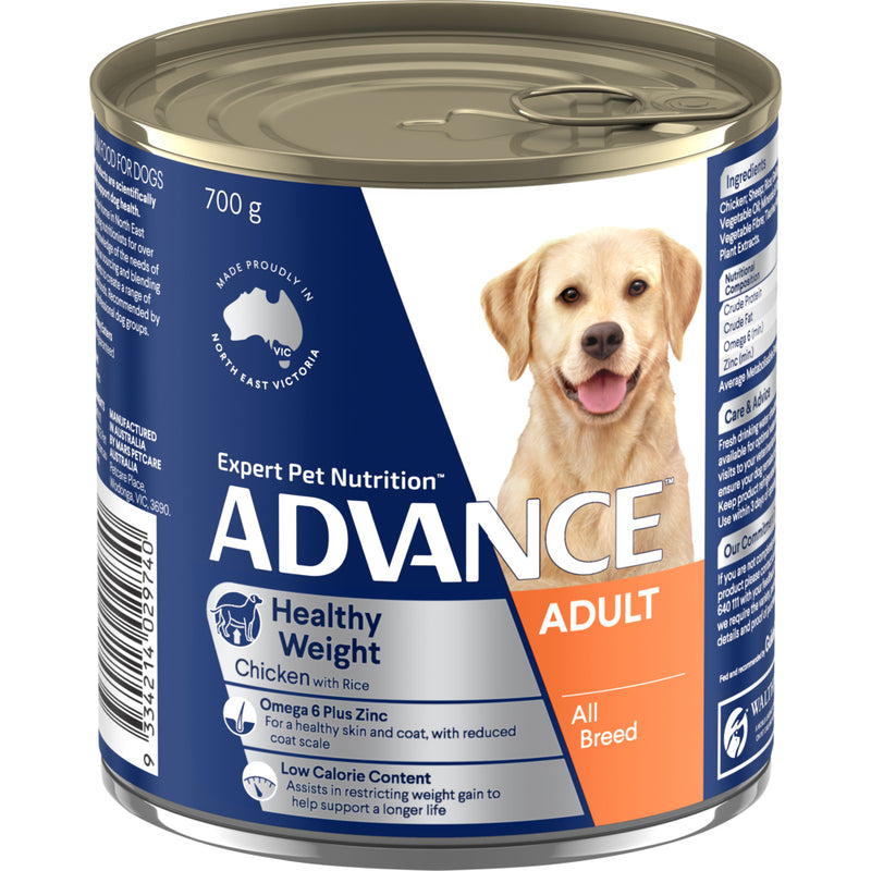 ADVANCE Healthy Weight Wet Dog Food Chicken with Rice 405g/700g 02
