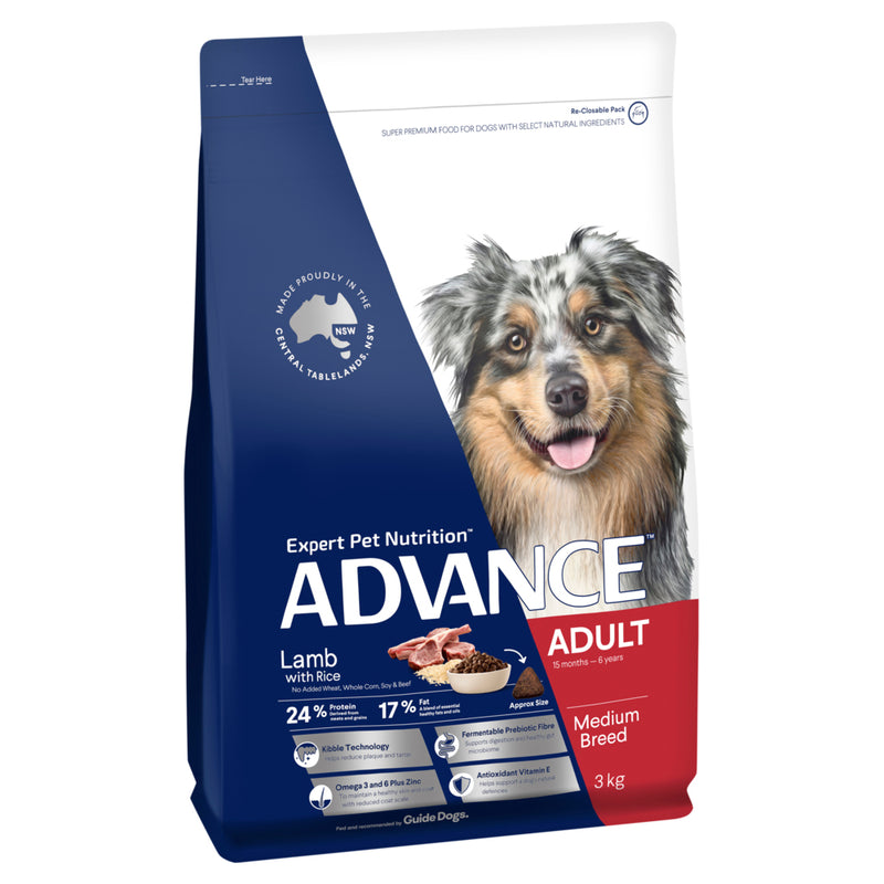 ADVANCE Medium Adult Dry Dog Food Lamb with Rice 01