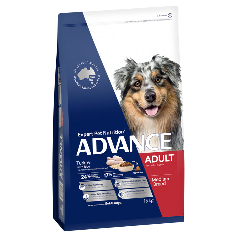 ADVANCE Medium Adult Dry Dog Food Turkey with Rice 02