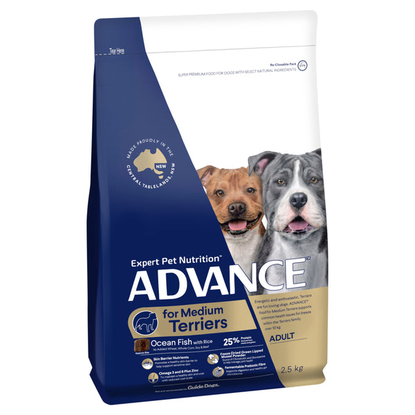 ADVANCE Medium Terriers Dry Dog Food Ocean Fish with Rice 01