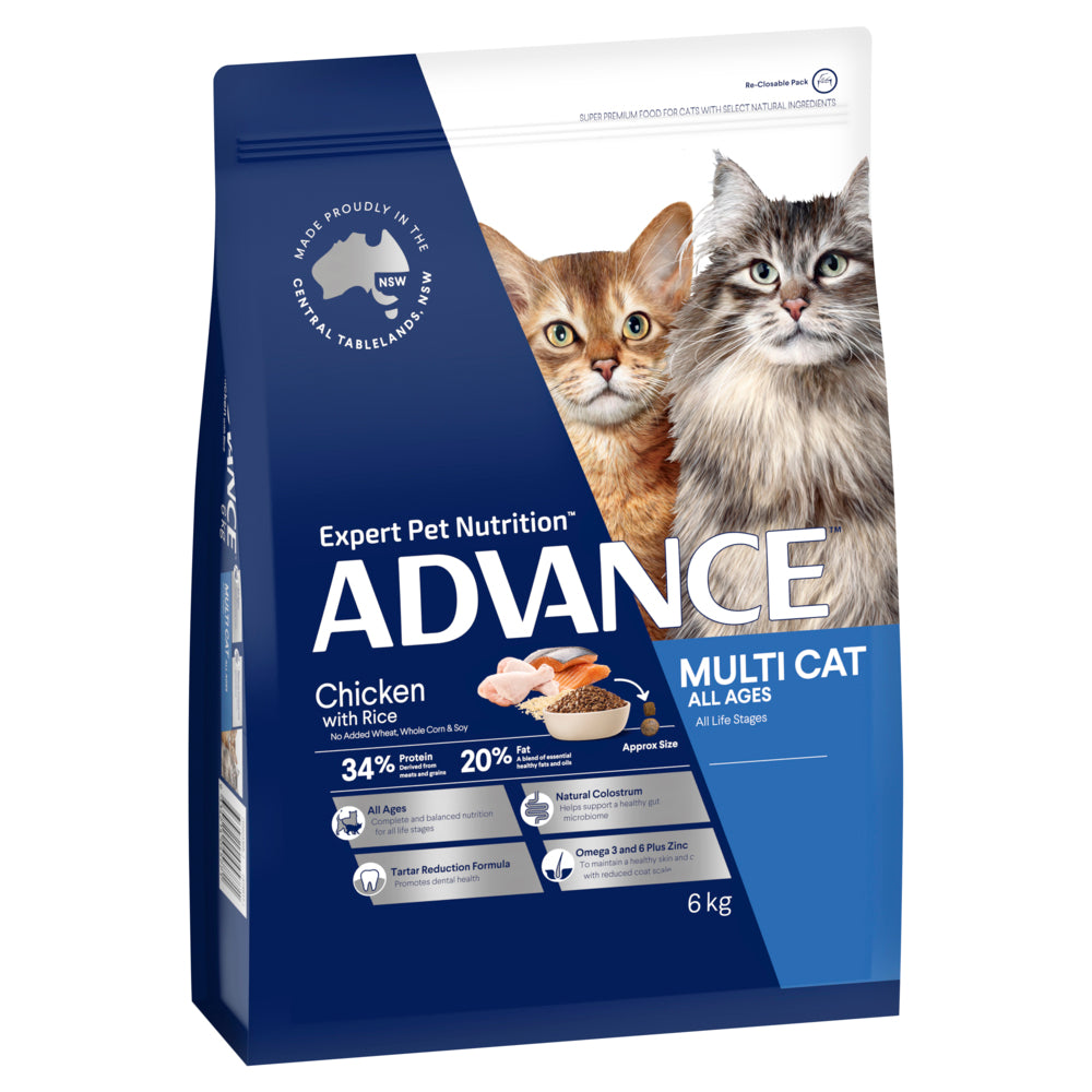 ADVANCE Multi Cat Dry Cat Food Chicken & Salmon with Rice 02