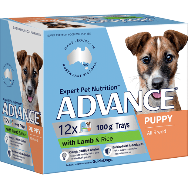 ADVANCE Puppy Single Serve Wet Dog Food Trays with Lamb & Rice