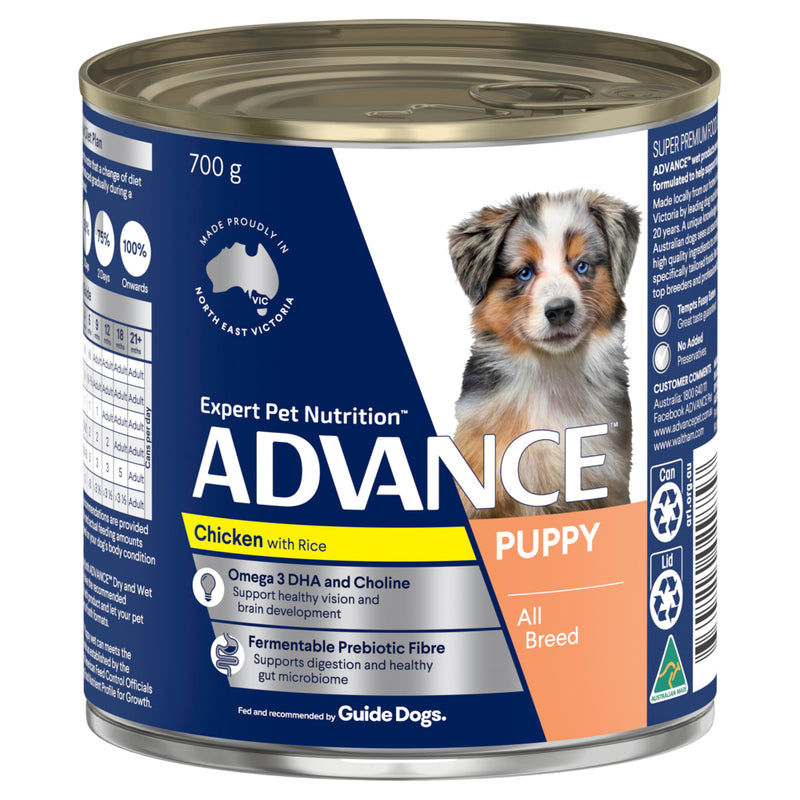 Advance puppy sales food