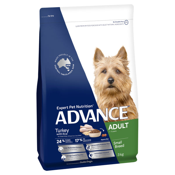 ADVANCE Small Adult Dry Dog Food Turkey with Rice 01