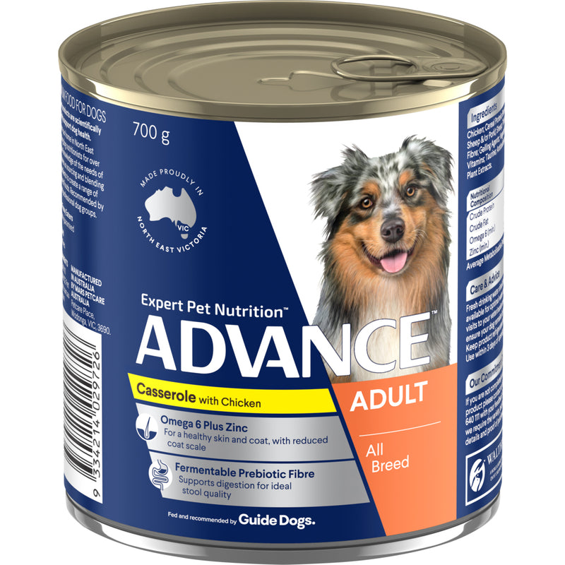 ADVANCE Wet Dog Food Casserole with Chicken 700g x 12 01